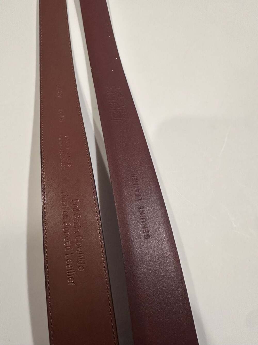 Perry Ellis and Chaps Men's Leather Belt Bundle (Set of 2)
